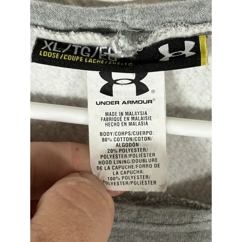 Under Armour‎ Mens Gray Pullover Sweater Size XL Loose Fit Long Sleeve